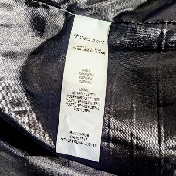 Shoedazzle Quilted Faux Leather Biker Jacket Size 1X - Picture 5 of 6